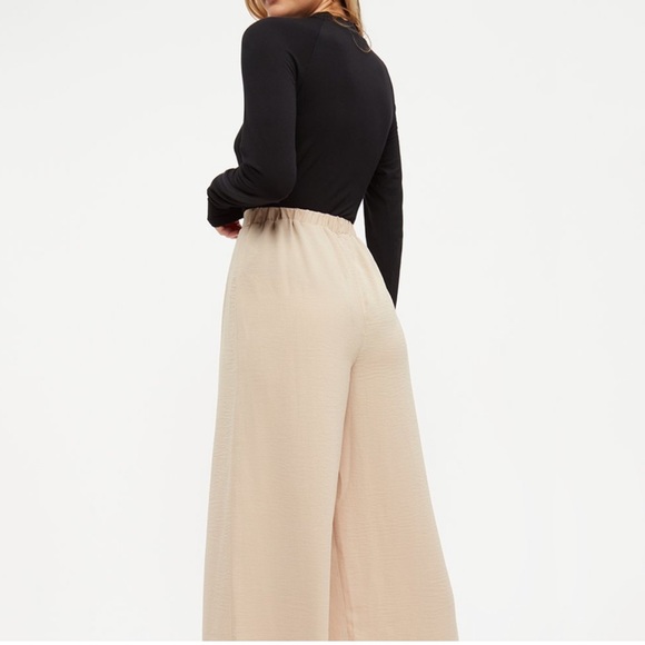 Dorthy Perkins Palazzo Pants Trousers wide leg camel tan medium US 6 - Picture 3 of 11